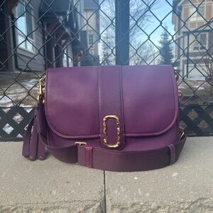 Marc Jacobs Calfskin Interlock Courier Messenger Bag